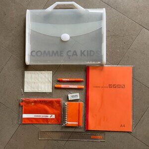 2 x Comme Ça Kids Stationary + plastic carrying case-Great gift NEW